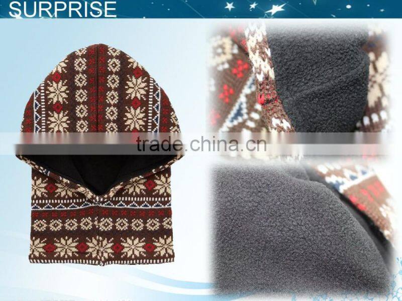 Neck warmer with hat