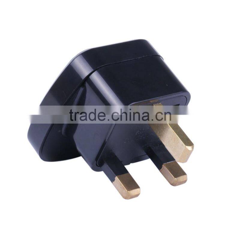 China supplier black uk euro plug adapter