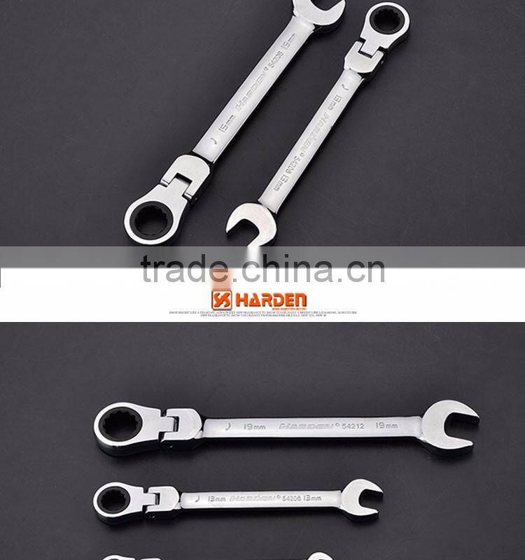 Professional 15mm Chrome Vanadium Flexible Combination Ratchet Wrench Set