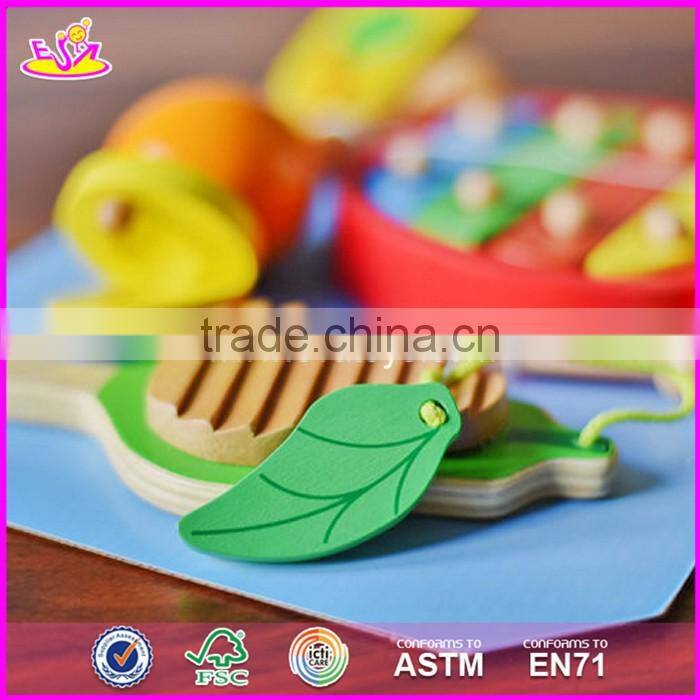 2017 New design fruit shape multi-function wooden music toys for toddlers W07A118
