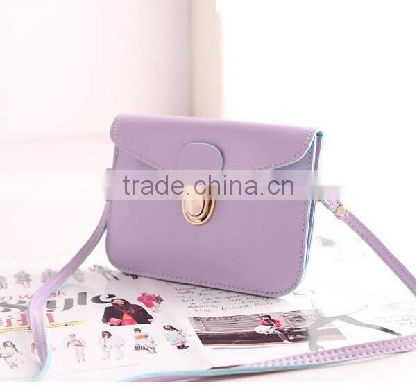 Colorful leather shoulder phone bag for women