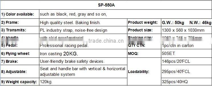 Fitness Exercise Bike with 20kg Flying Wheel (SP-550A)