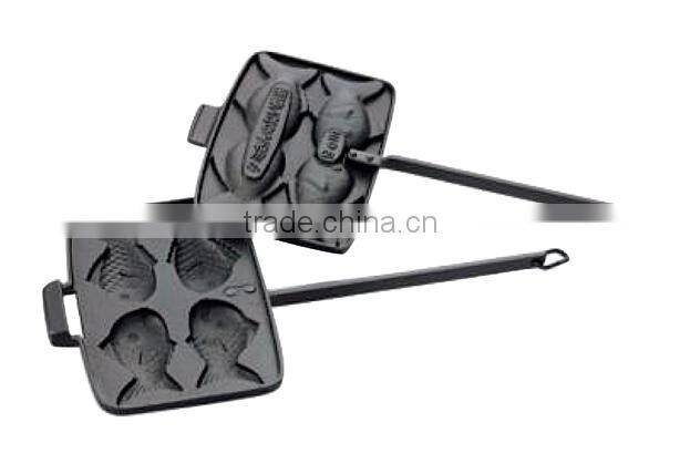 Cast Iron Taiyaki Maker Japanese Waffle Maker for Gas Made in Japan