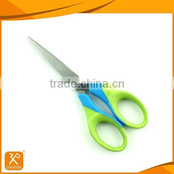 6.5" FDA soft PP+TPR handle stainless steel office scissors