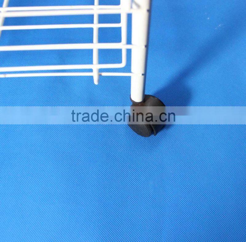 330-55 4-tier Metal Wire Storage Shelf Storage Cart with Wheels