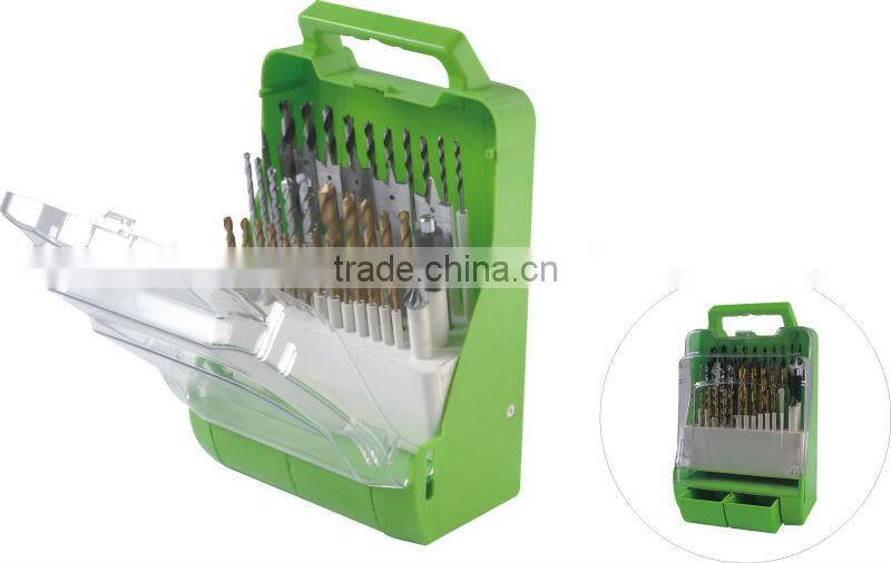 42pcs twist drill,wood working drill,masonry drill set in plastic case