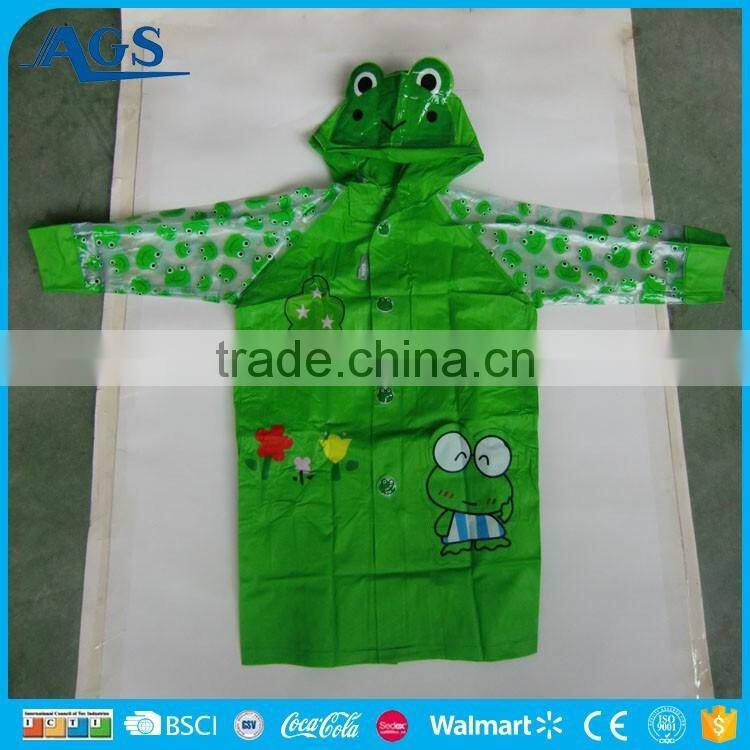 Bright color yellow kid raincoat for your selection