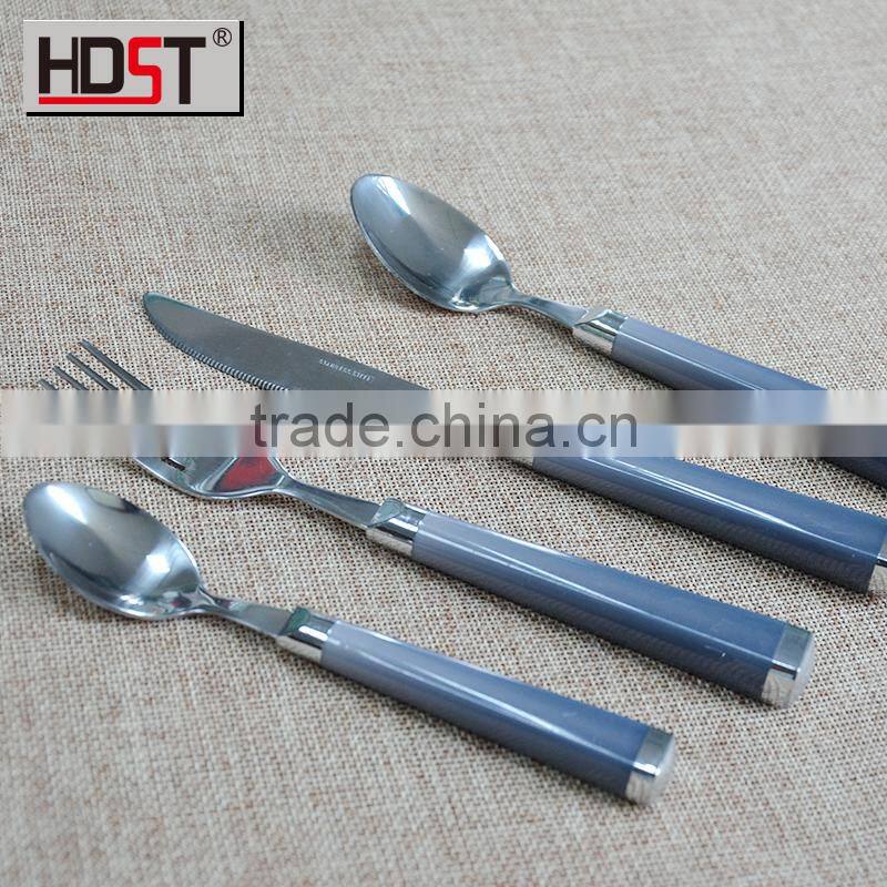 Translucent Blue Plastic and Stainless china flatware