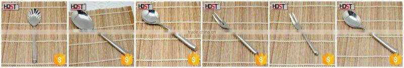 2015 new design 24pcs Brilliant silver spoon & fork set, good quality sample free flatware wholesale