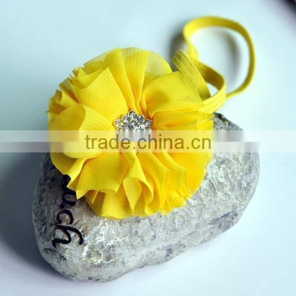 chiffon flower flower headband for kids hair accessories