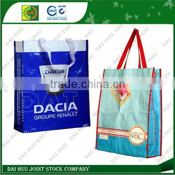 Laminated with BOPP bag, fashion bag and shopping woven bag