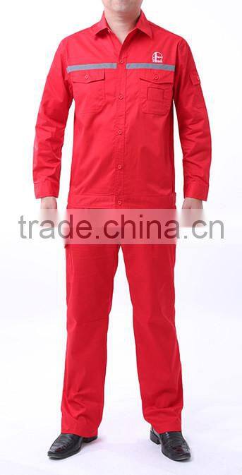 red 100%cotton flame retardant waterproof oil repellent trousers workwear uniform