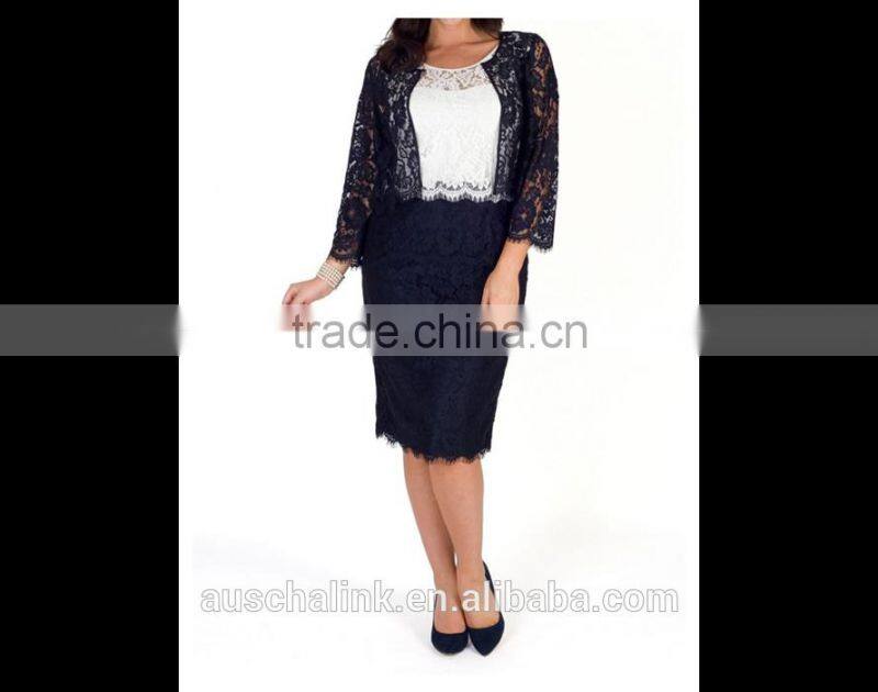 best selling women spring fashion blue lace jacket OEM service