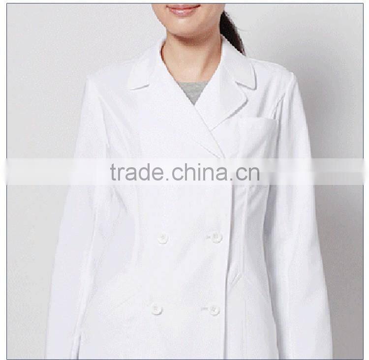 Doctor Gown 100% cotton or 30% cotton 70% polyester white lab coat medical Lab coat