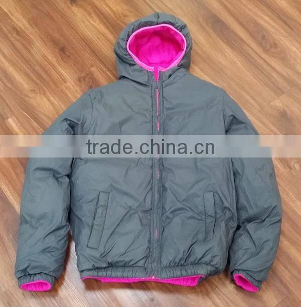 wholesale winter coat reversible style stock lot garments
