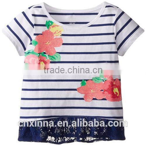 The Children's Place Little Girls' Short-Sleeve Stripe Ruffle Top