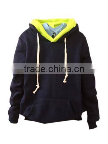 2 player Color Block hooded Style Slim Thicken winter warm Hoodie for ladies