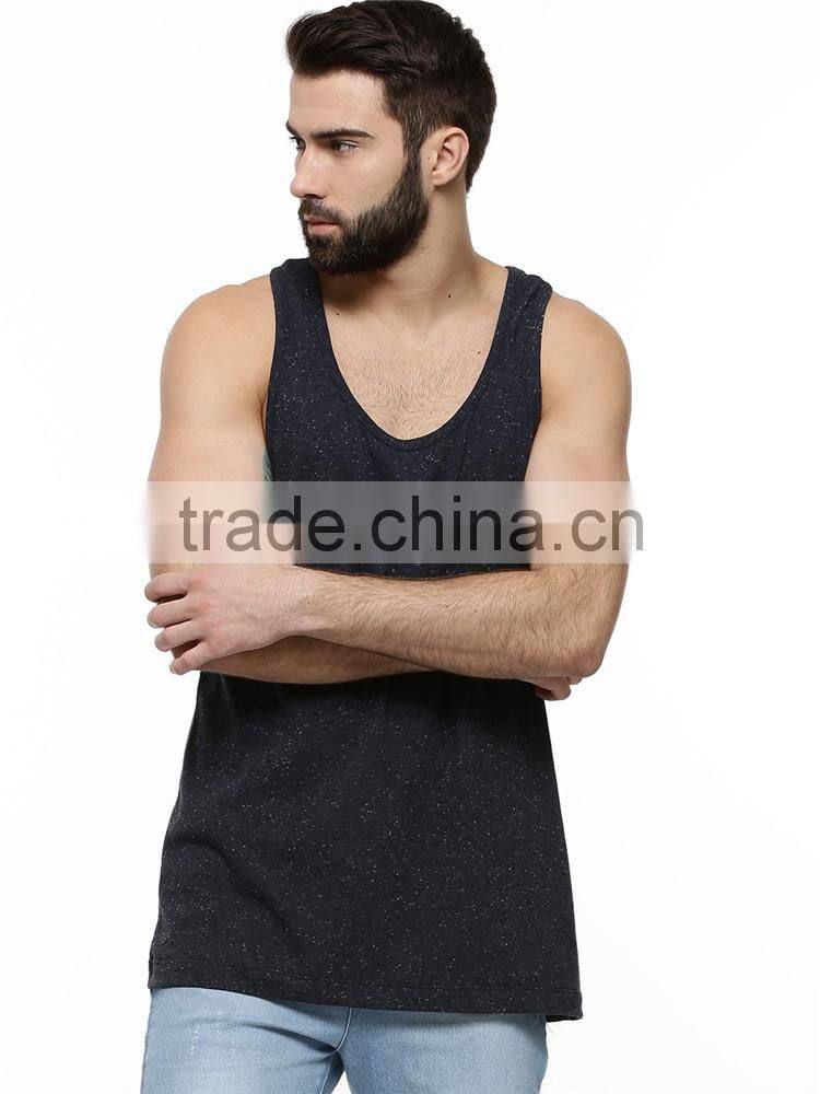 Mens plain black slim fitted tight slimming vest