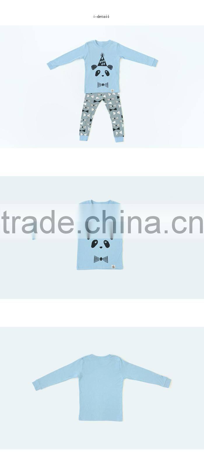 Cute panda cartoon children clothes sets imported clothes child
