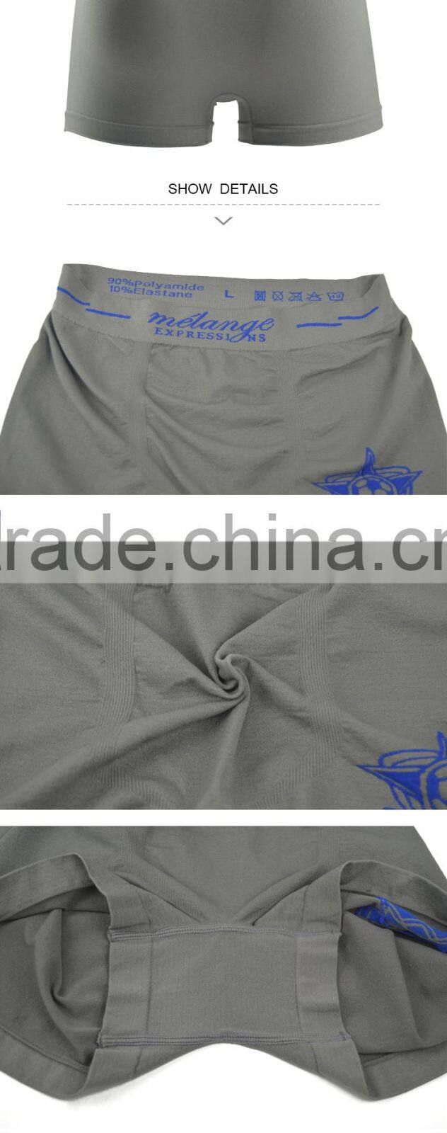 HSZ-0014 Newest Design your own mens nylon spandex underwear boxer briefs printing panties for men