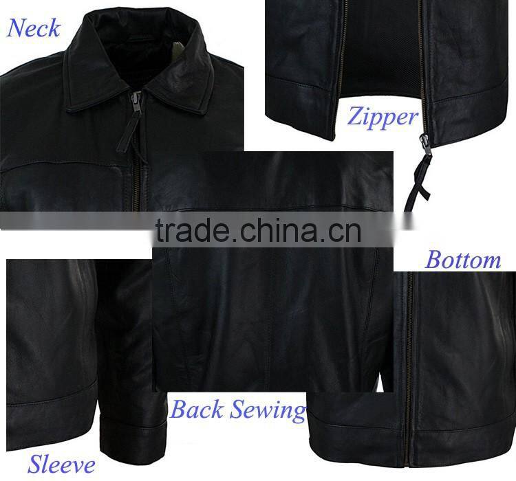 Hot sale prices men motorcycle leather jacket
