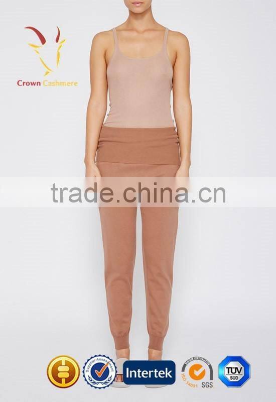Women Round Neck Cashmere Sleeveless Knitted Sweater Pullover