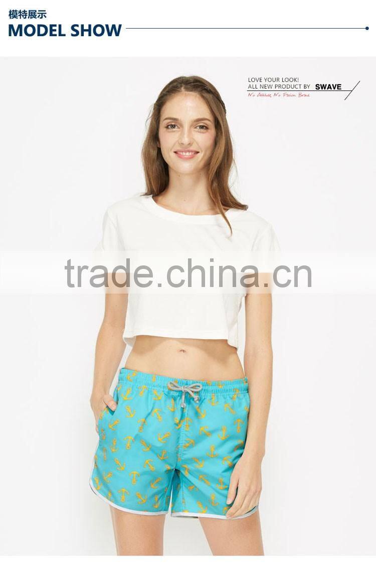 Ready Made Women 100%Polyester Breathable Lady Boardshorts