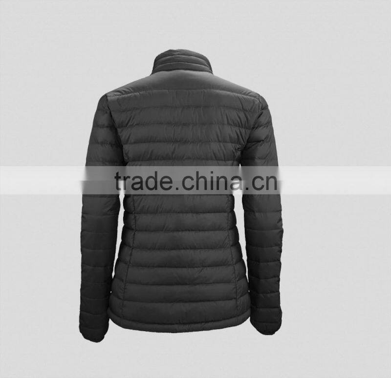 Nylon windbreaker winter down jacket for woman