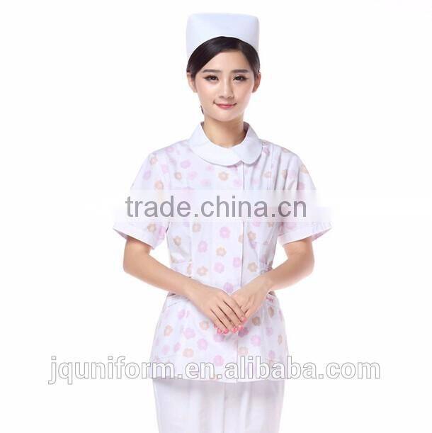 custom simple plain short sleeve nursing uniform wholesale ,nurse hospital uniform for women