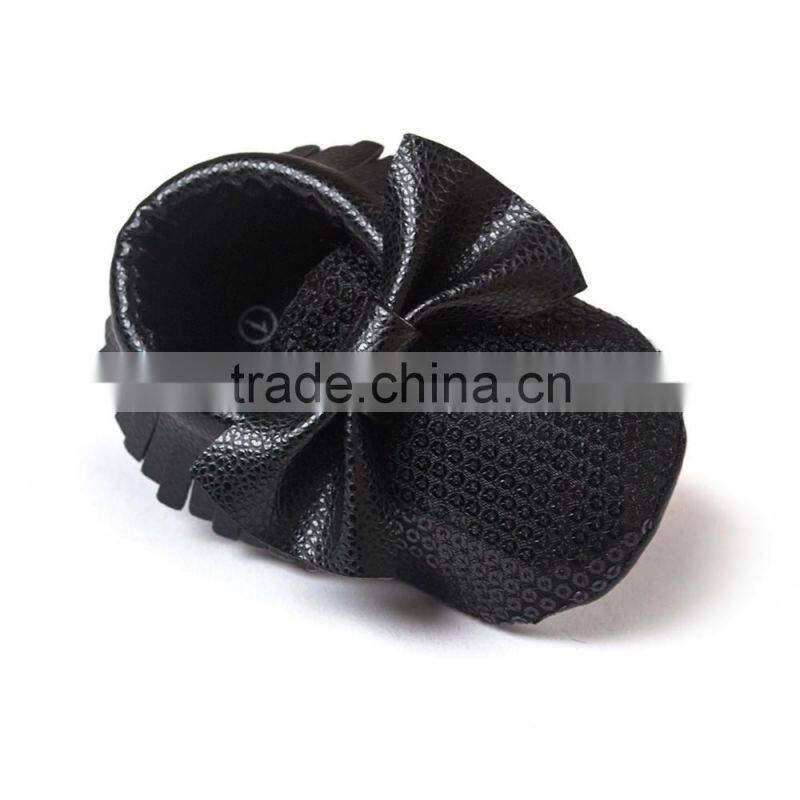 High quality pu sequin baby moccasins