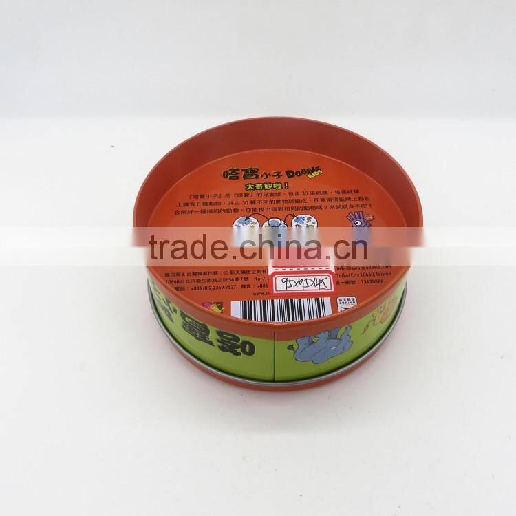 chinese factory new design printing round tin box