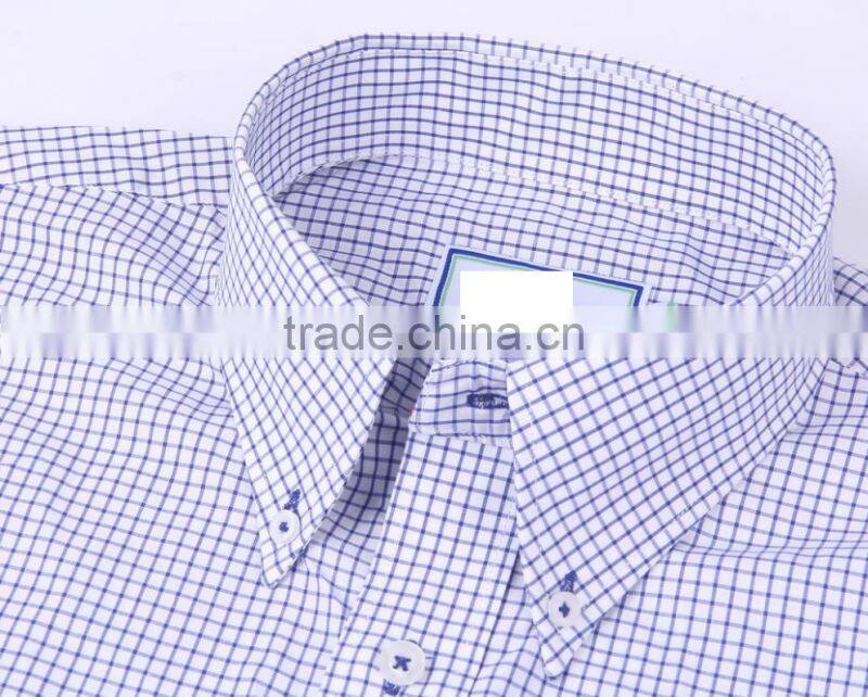 2017 men's long sleeve checked casual shirt wholesale