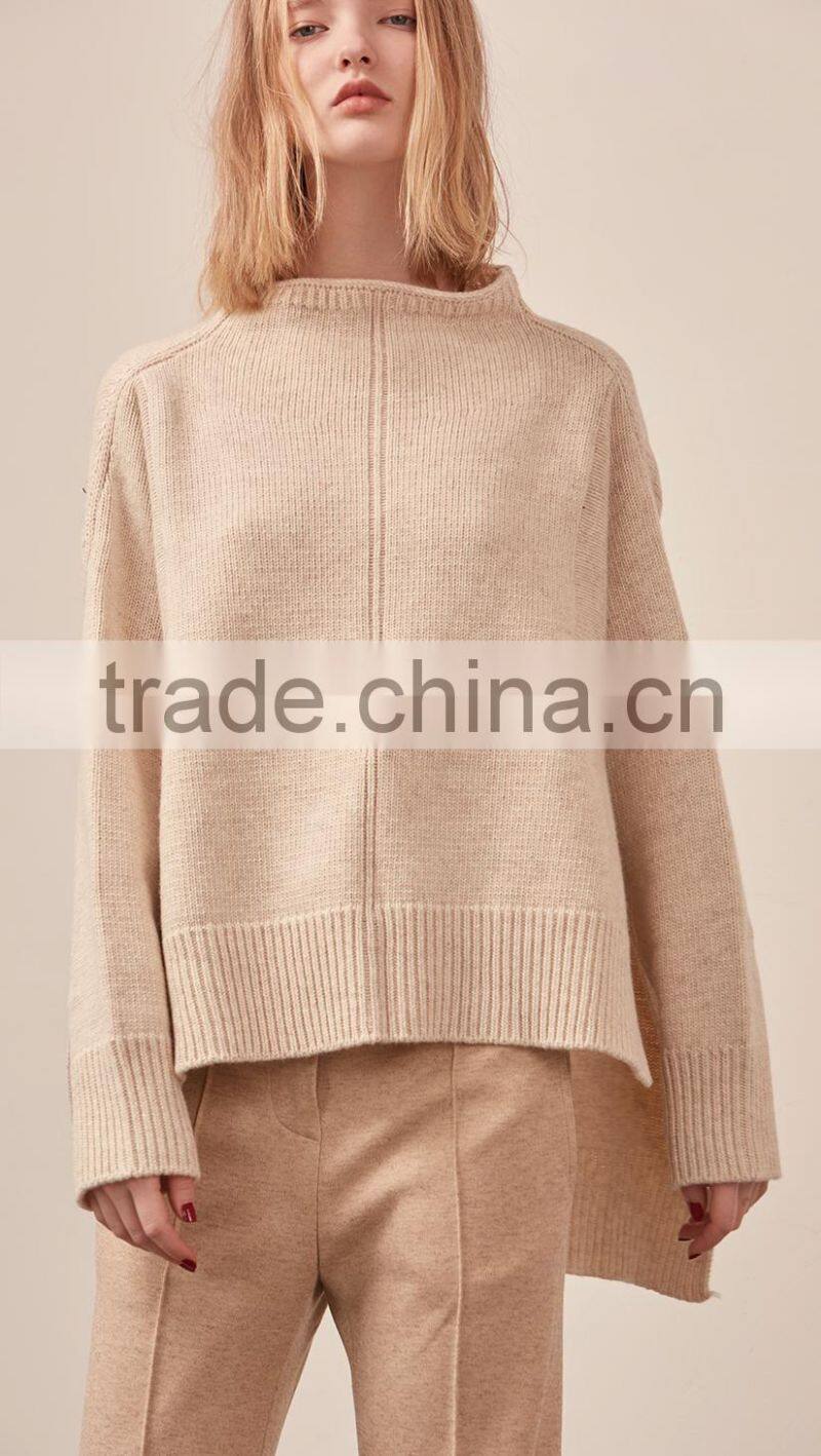 Hot Sale Cotton Wool Sweater Designs For Girl Knitted Pullover
