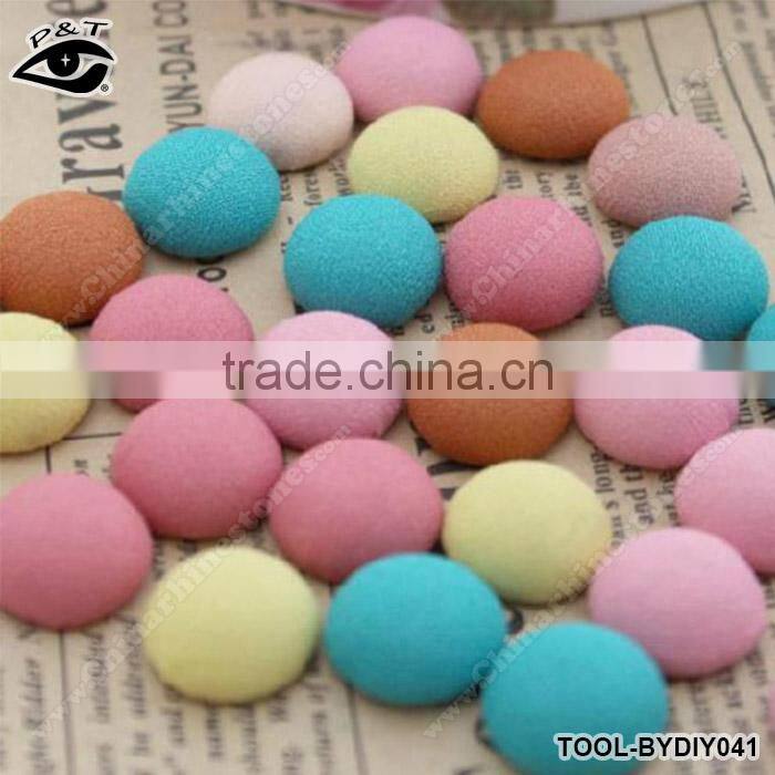 15MM 500pcs mixed colors chiffon fabric covered snap buttons for clothing jewelry