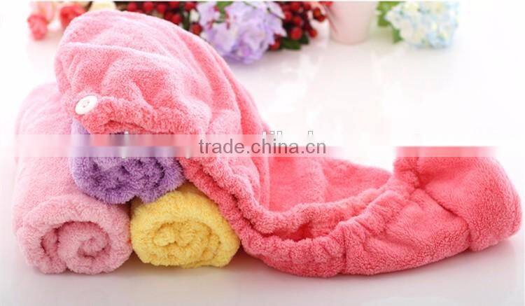 custom microfiber dry hair cap /hair wrap towel wholesale