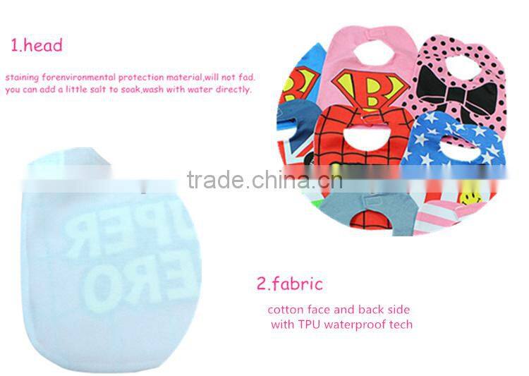 disposable eco-frindly cute baby bandana cotton drool bibs