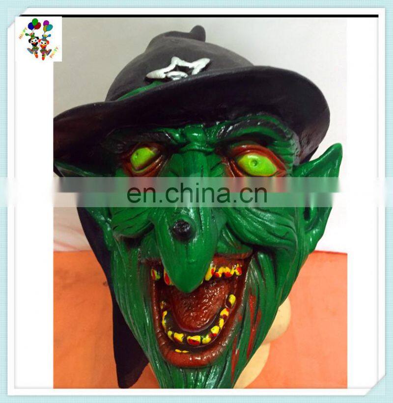 Green Face Clown Adult Scary Rubber Halloween Party Masks HPC-0406