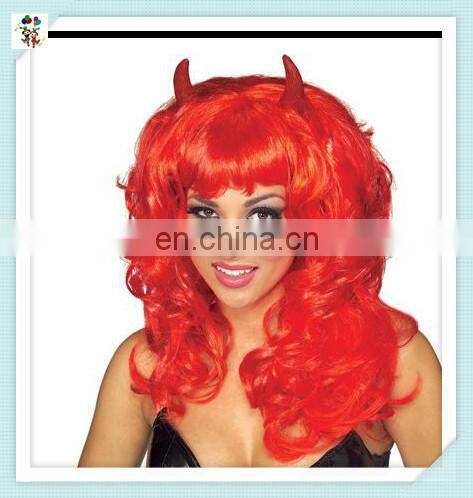 Ladies Fancy Dress Costume Fabulous Red Devil Halloween Wigs HPC-0022