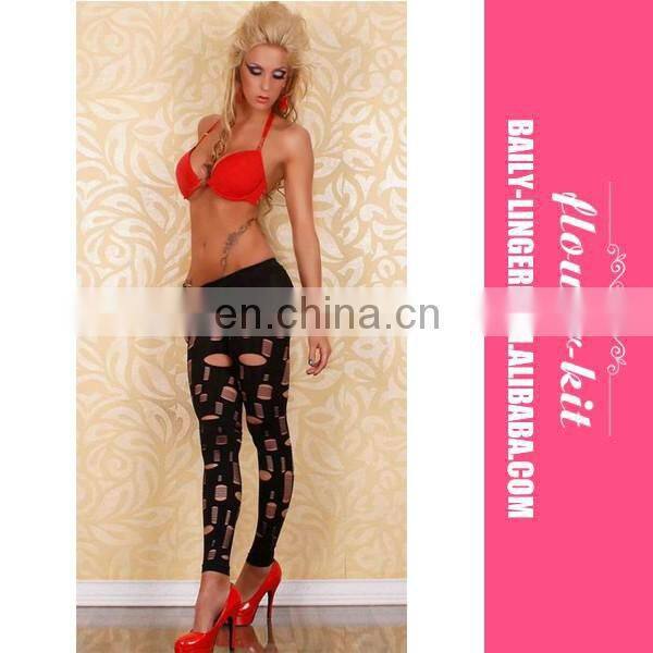 Unique Design Fashion Black Lace Legings For Party Wear
