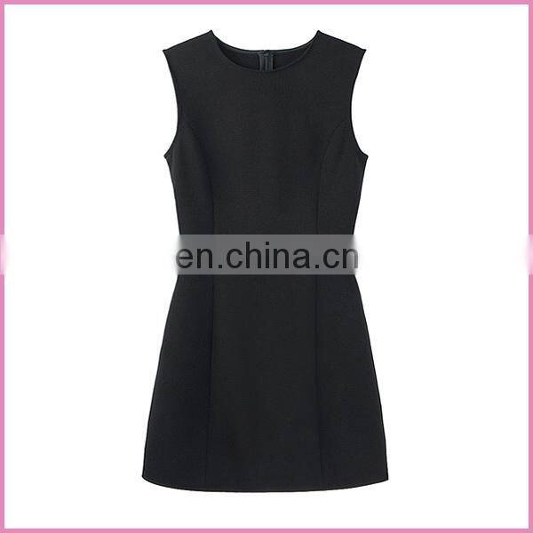 wholesale sleeveless optional color yarn dyed cotton fabric vest dress
