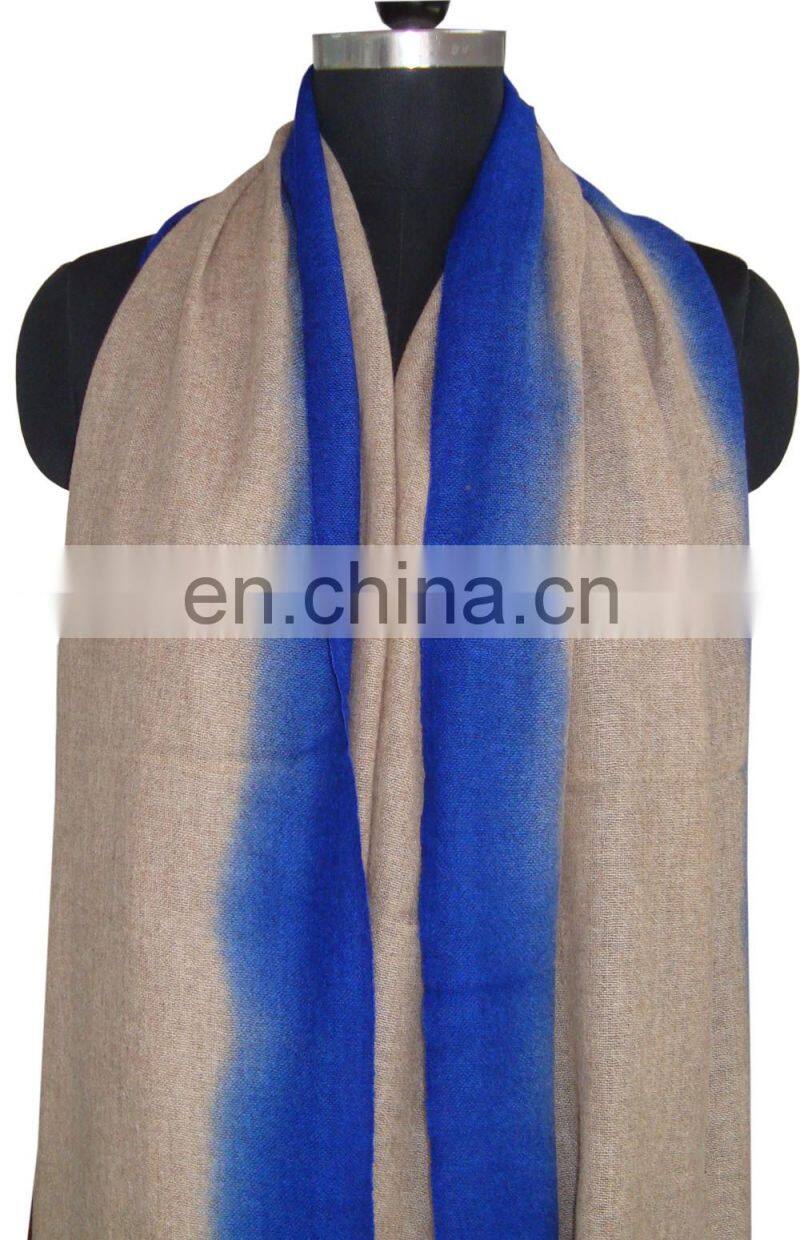 Gauze Pashmina wool shawl with Ombre dye