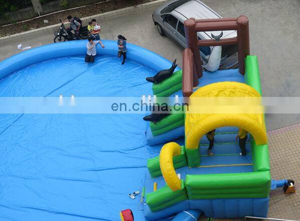 hotsale inflatable pool slide water park, inflatable water sports games W2014