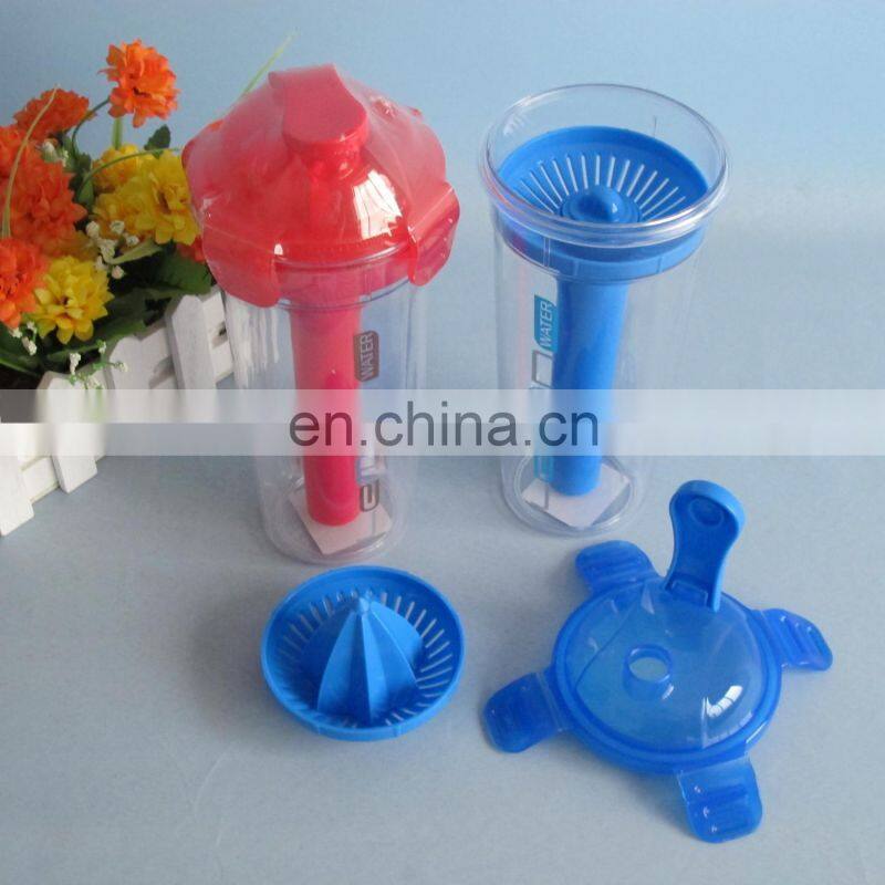670ml BPA free plastic lemon cup with ice tube