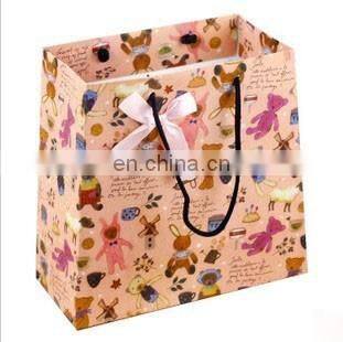 25*40*10 color printed art paper bag with handle,shopping bag for clothes promotion