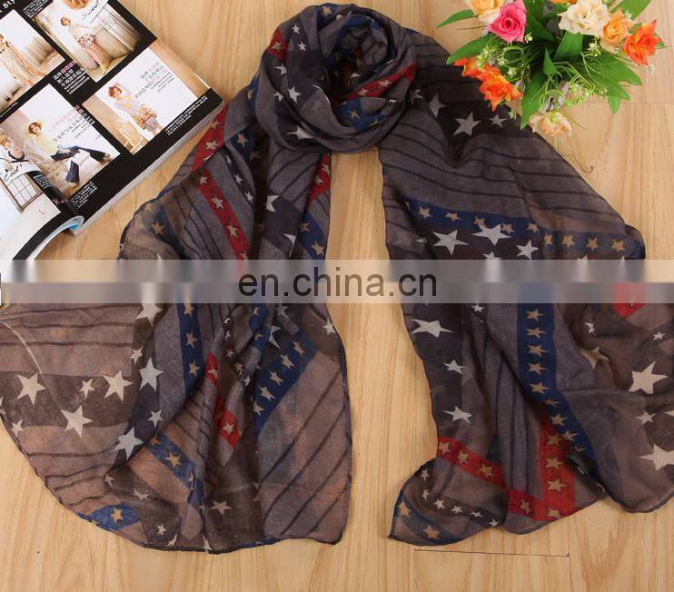 custom butterfully cartoon printing simple Polyester Fashion shawl silk scarf