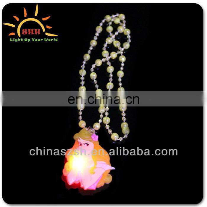 Silica gel light up flashing lovely necklace with bright LED for all party