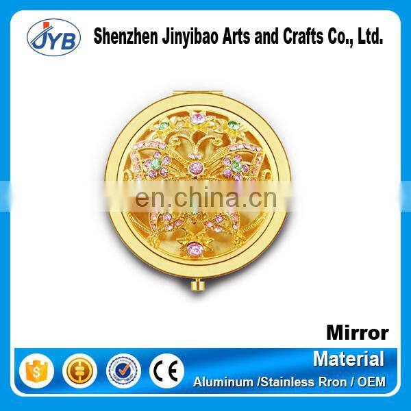 Custom wholesale folding jeweled makeup mirror