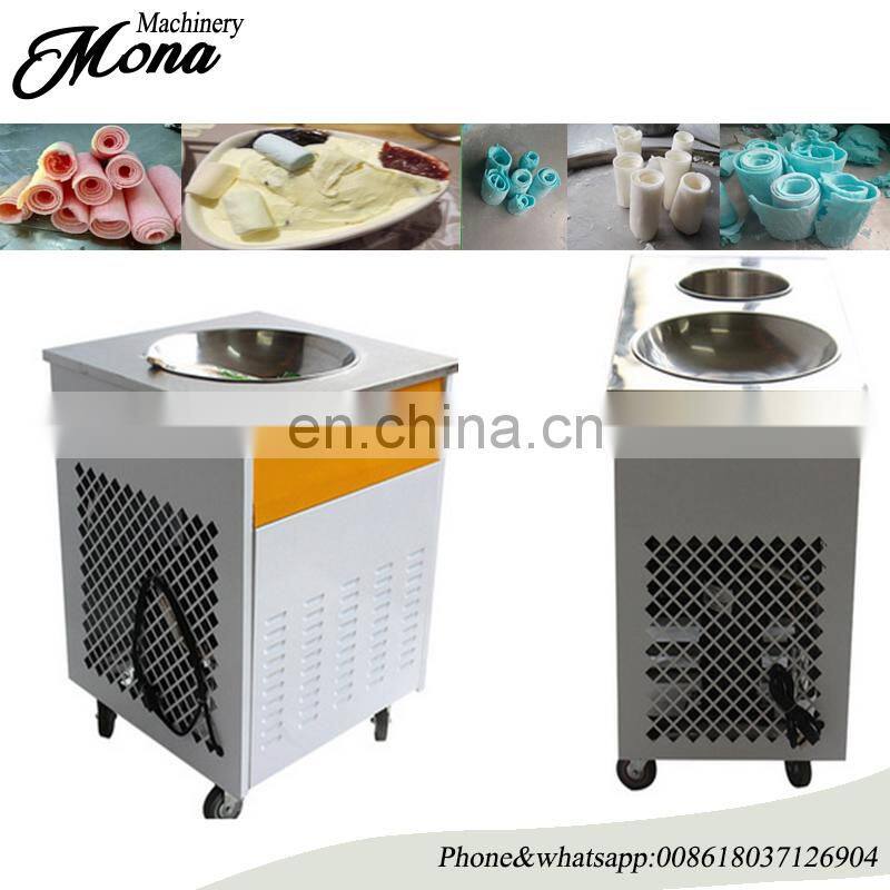 mona factory pan fried ice cream rolls machine|ice cream cold plate for ice cream roll making |ice cream roll maker