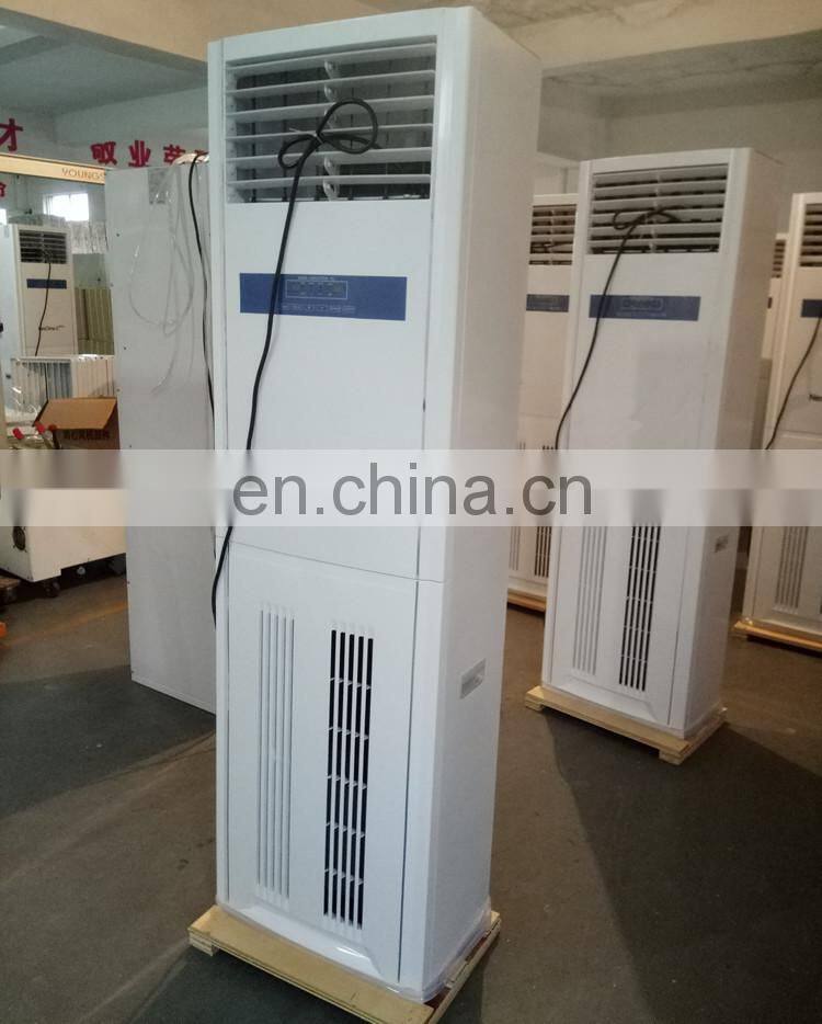 Vertical dehumidifier for swimming pool have heater function