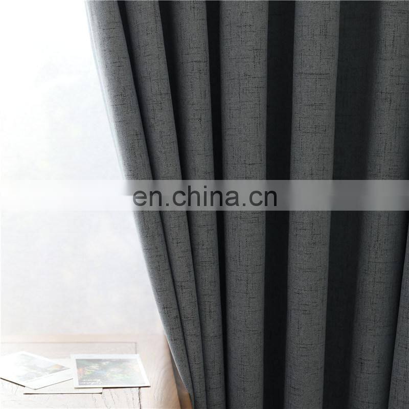 Plaid Blackout Curtain For Living room Faux linen Curtains for Bedroom Rideaux Window Customized